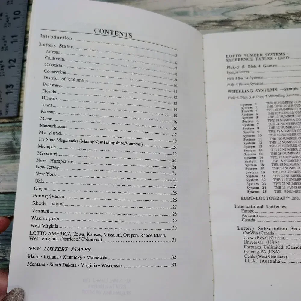 Vintage Book lotto planner